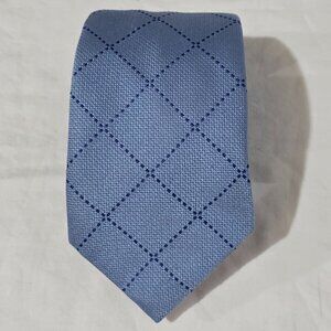 PINK Thomas Pink Made in France 100% Silk Necktie Blue Blue Diamond 3 1/2X60